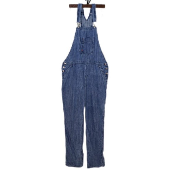 Dickies Relaxed Fit Bib Overalls Denim Carpenter Women’s Tag Size L - Picture 3 of 12